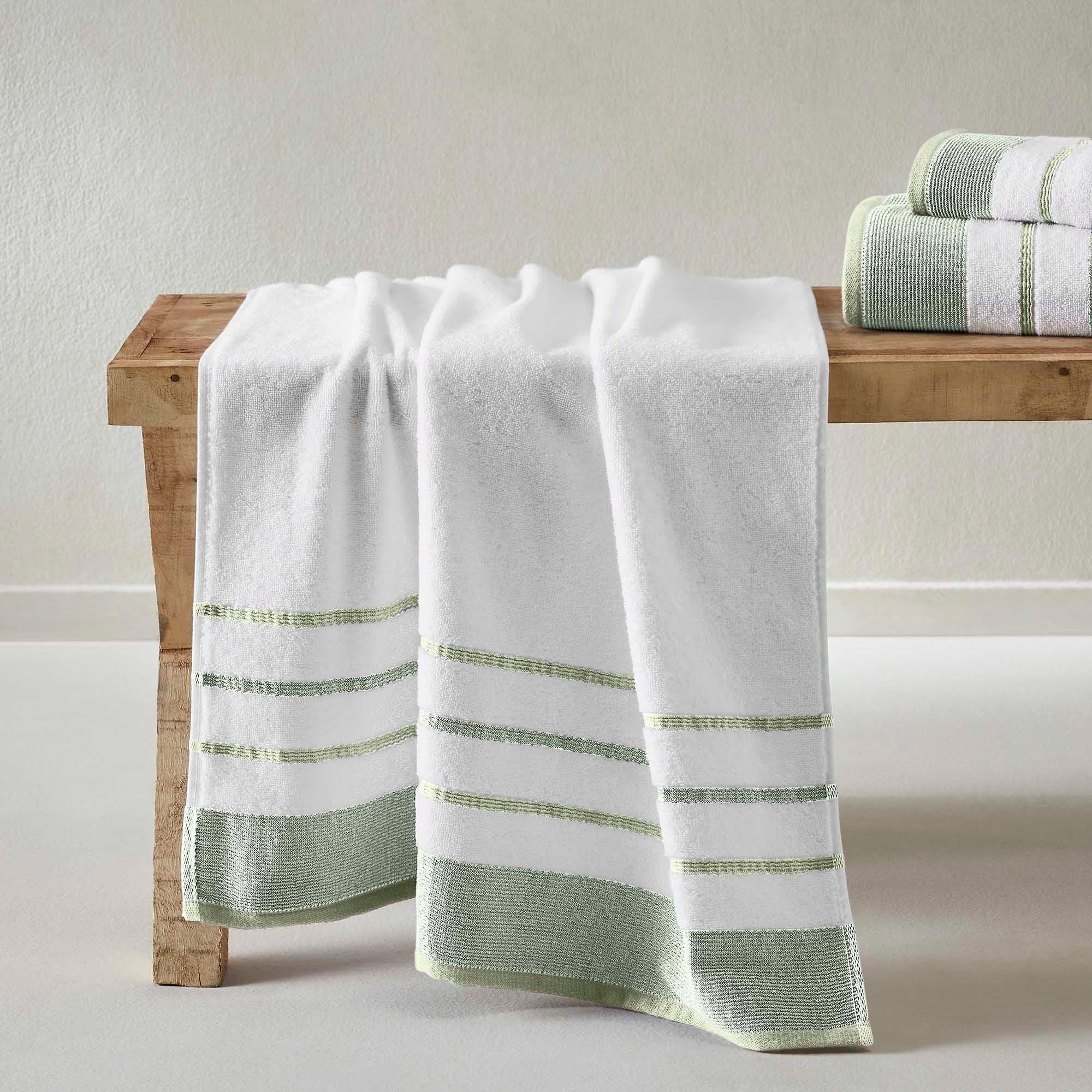 Decorative Cotton Stripe Bath Towel Set - Noelle Collection - Image 57