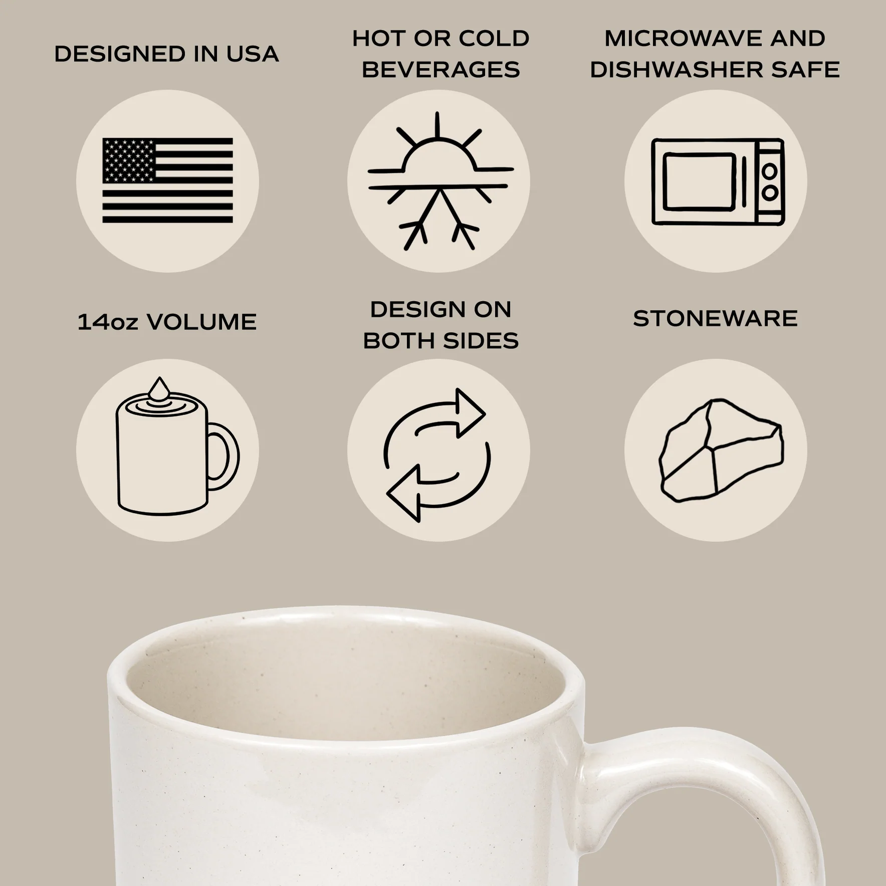 Dog Mom 14oz Stoneware Coffee Mug - Image 9