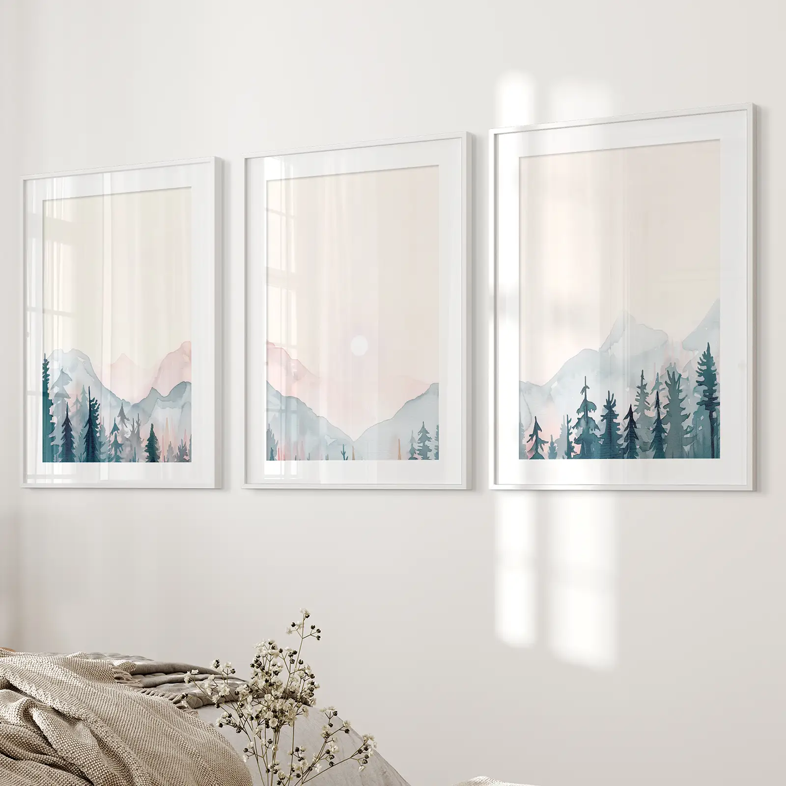 Forest and Mountain Landscape Painting Posters - Image 6