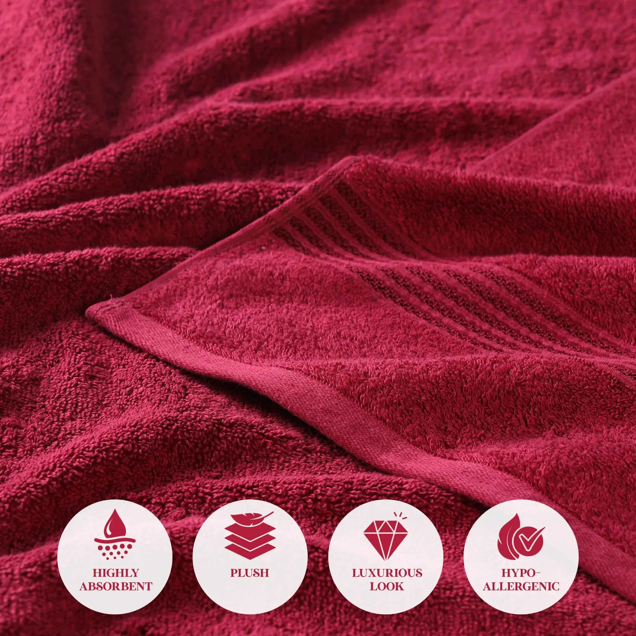 Heritage Egyptian Cotton Plush Heavyweight 6 Piece Towel Set - Image 13
