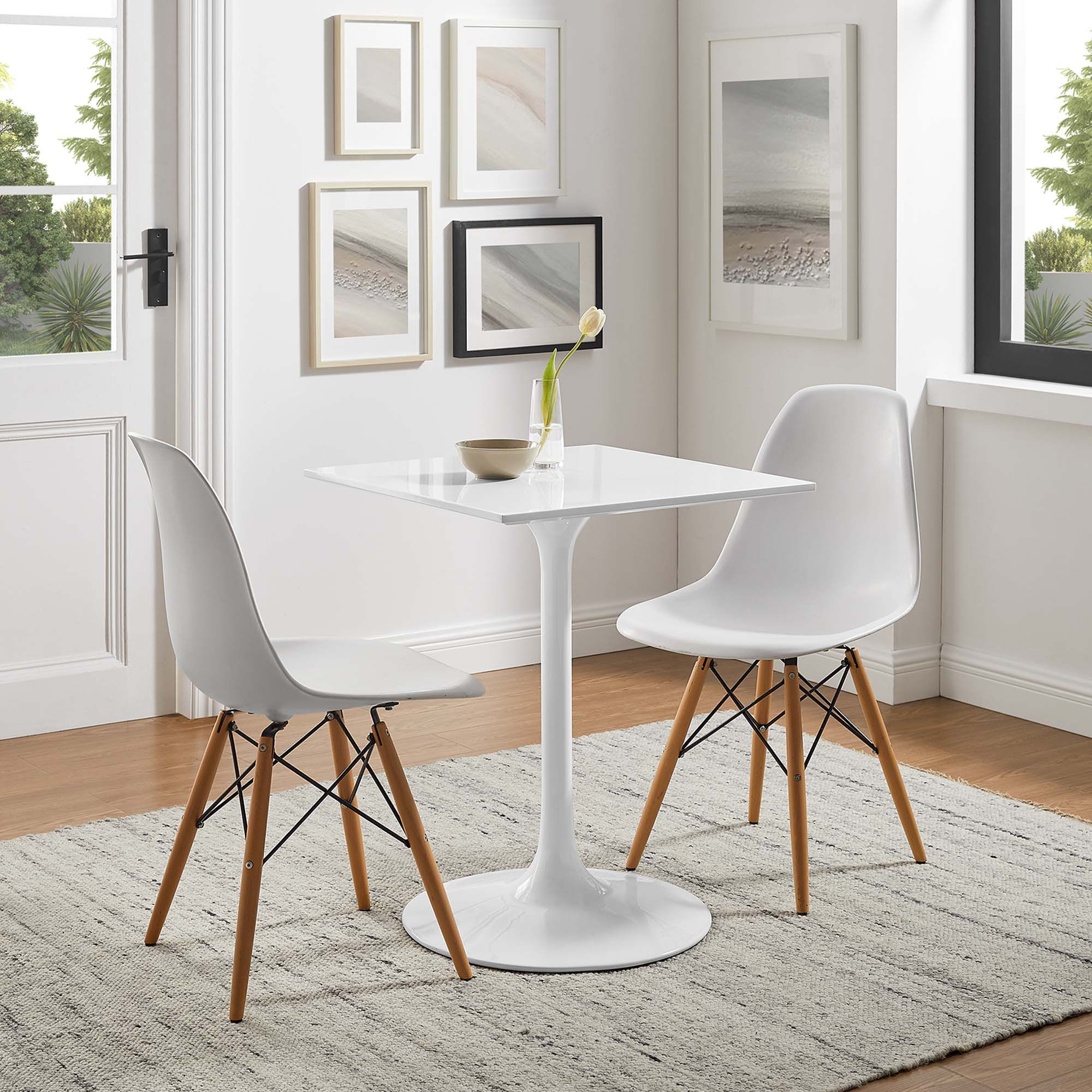 Lippa 24" Square Wood Dining Table by Modway - Image 6