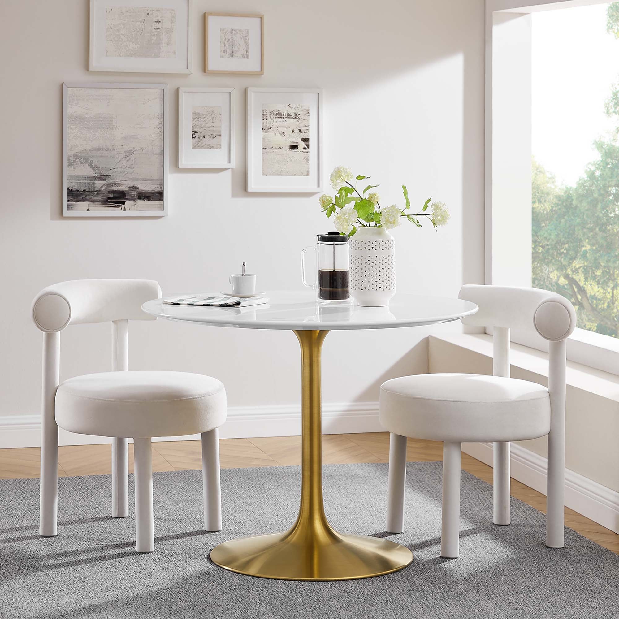 Lippa 40" Round Wood Dining Table by Modway - Image 6