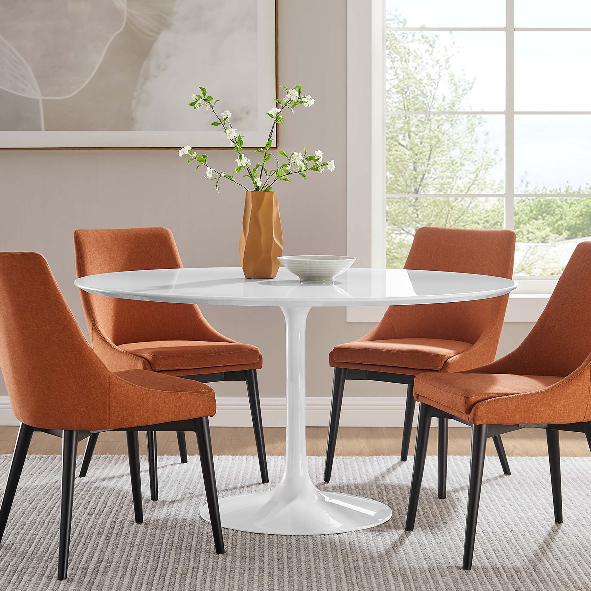 Lippa 54" Round Wood Dining Table by Modway - Image 6