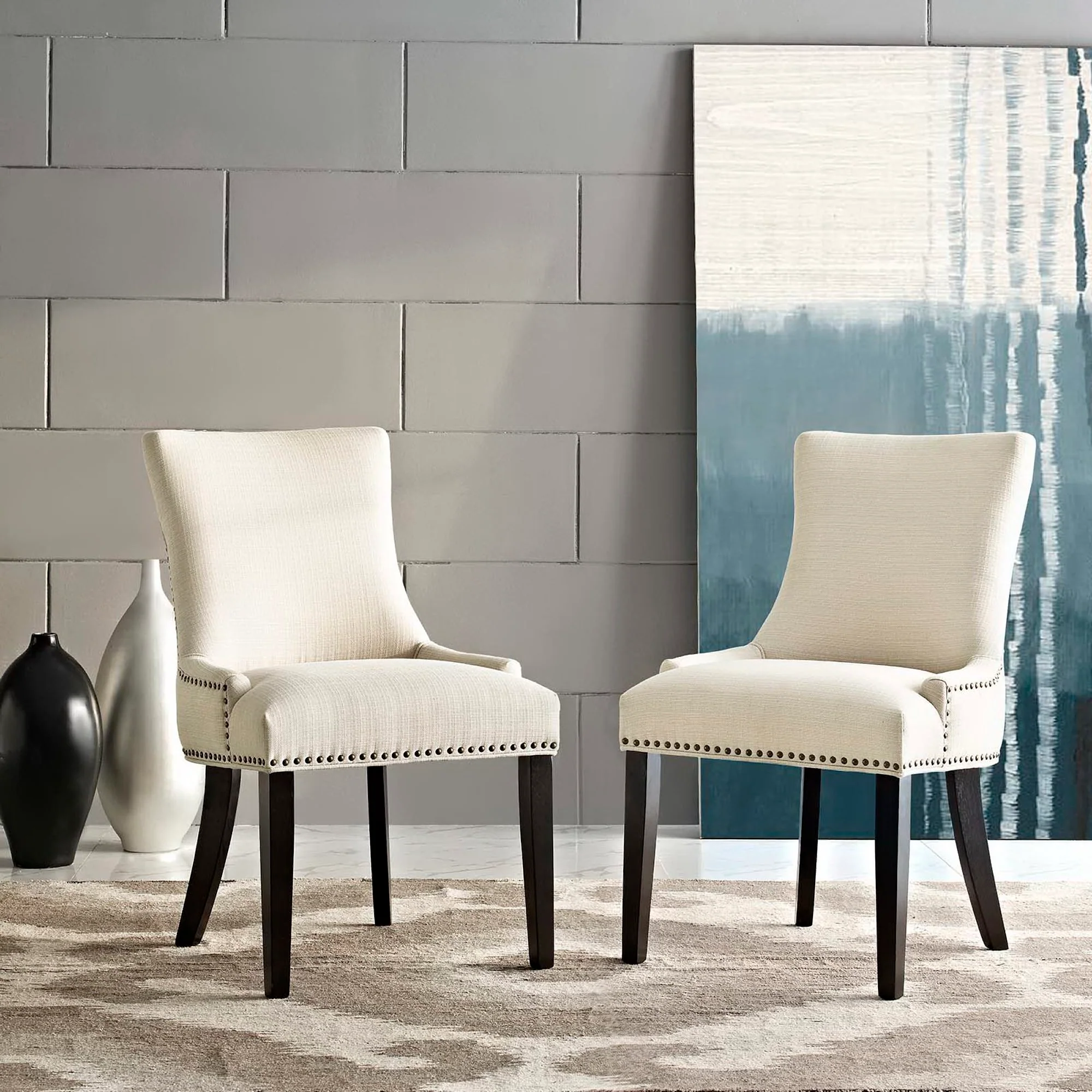 Marquis Fabric Dining Side Chair Set of 2 by Modway - Image 6