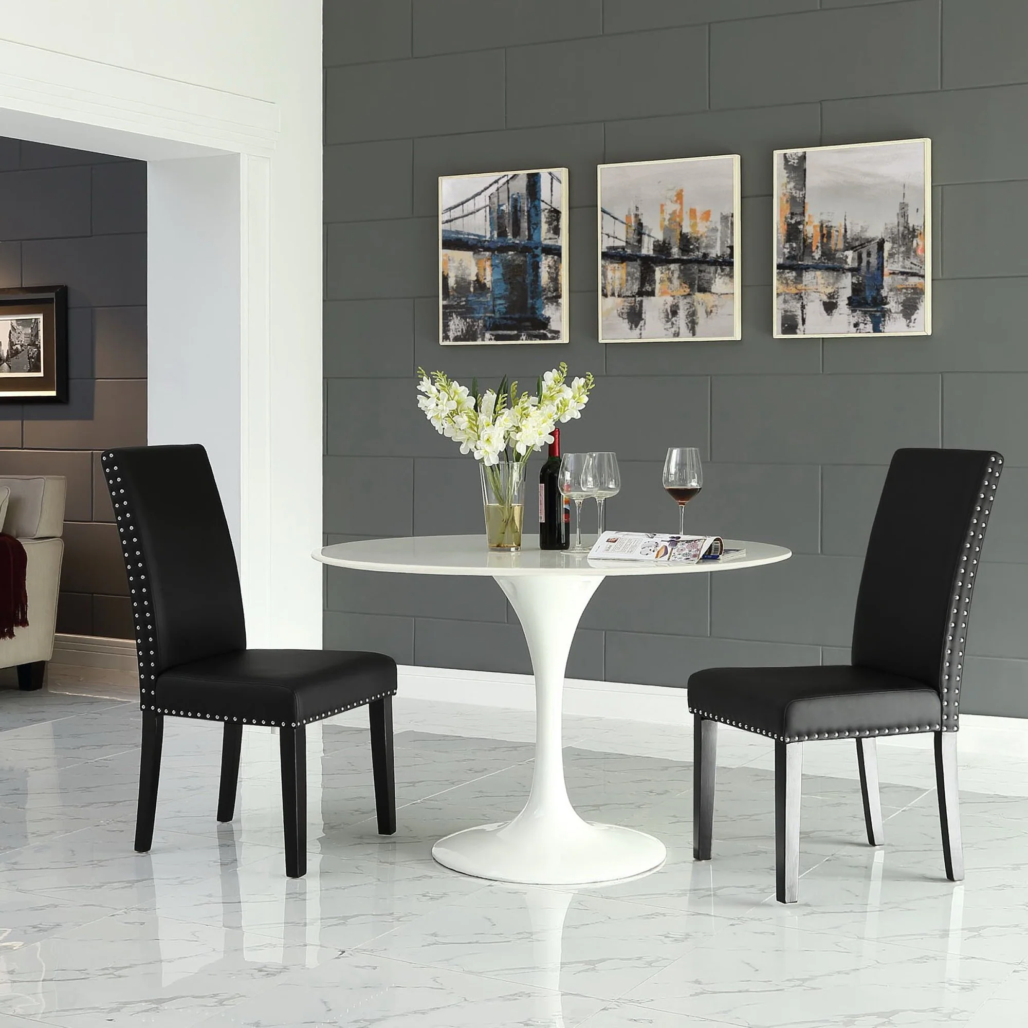 Parcel Dining Faux Leather Side Chair by Modway - Image 5