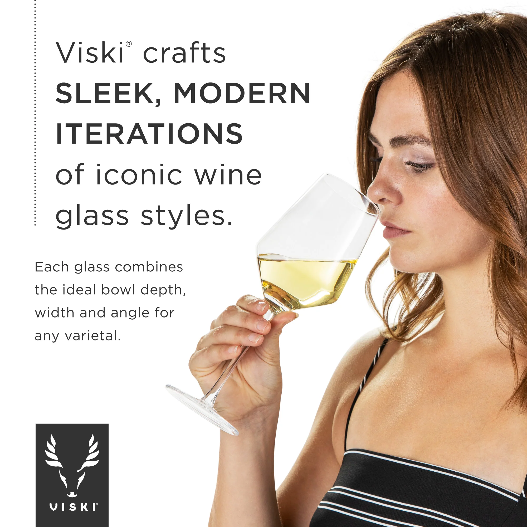 Raye crystal angled bordeaux glasses viski® - Image 5