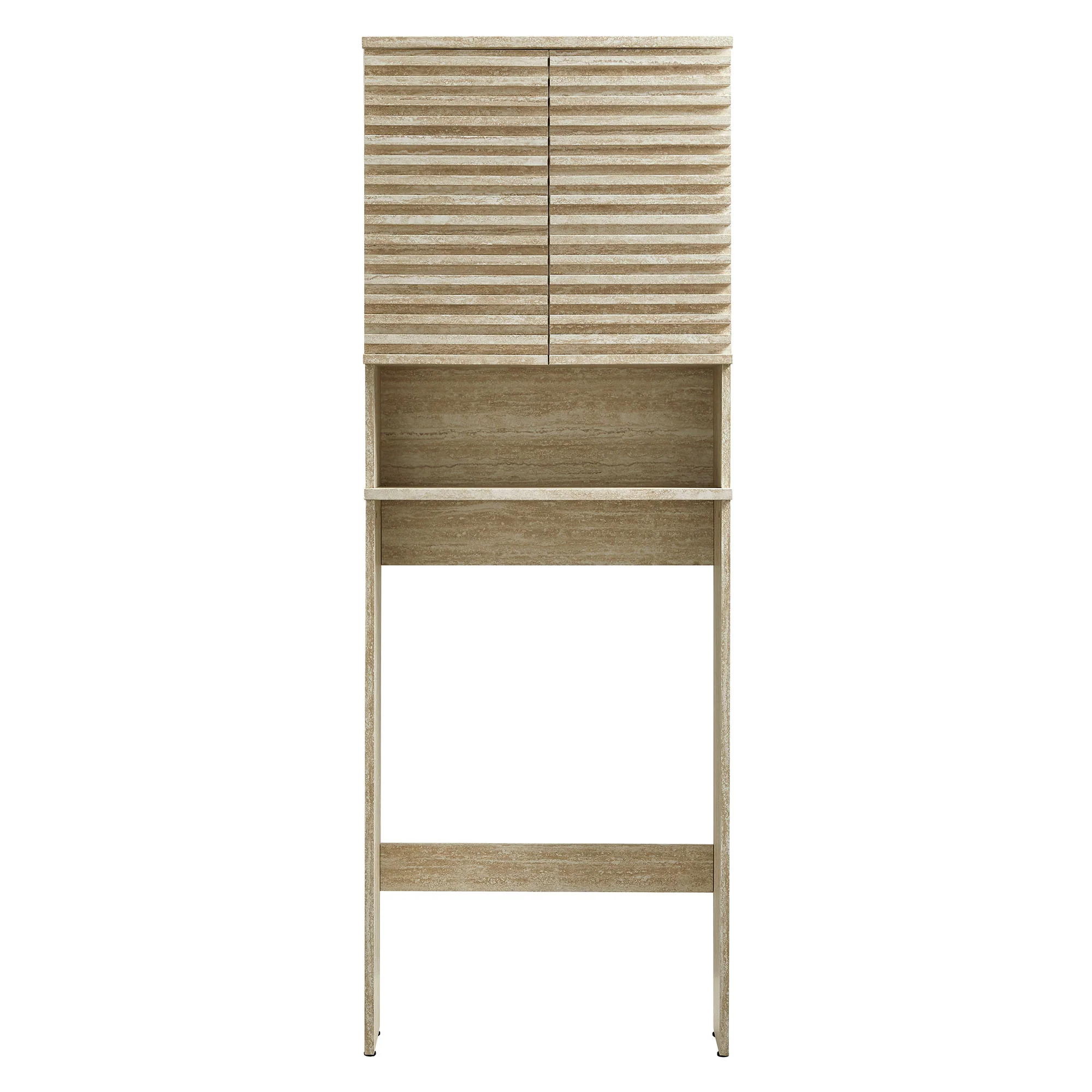 Render Over the Toilet Faux Travertine Bathroom Storage Cabinet by Modway - Image 5