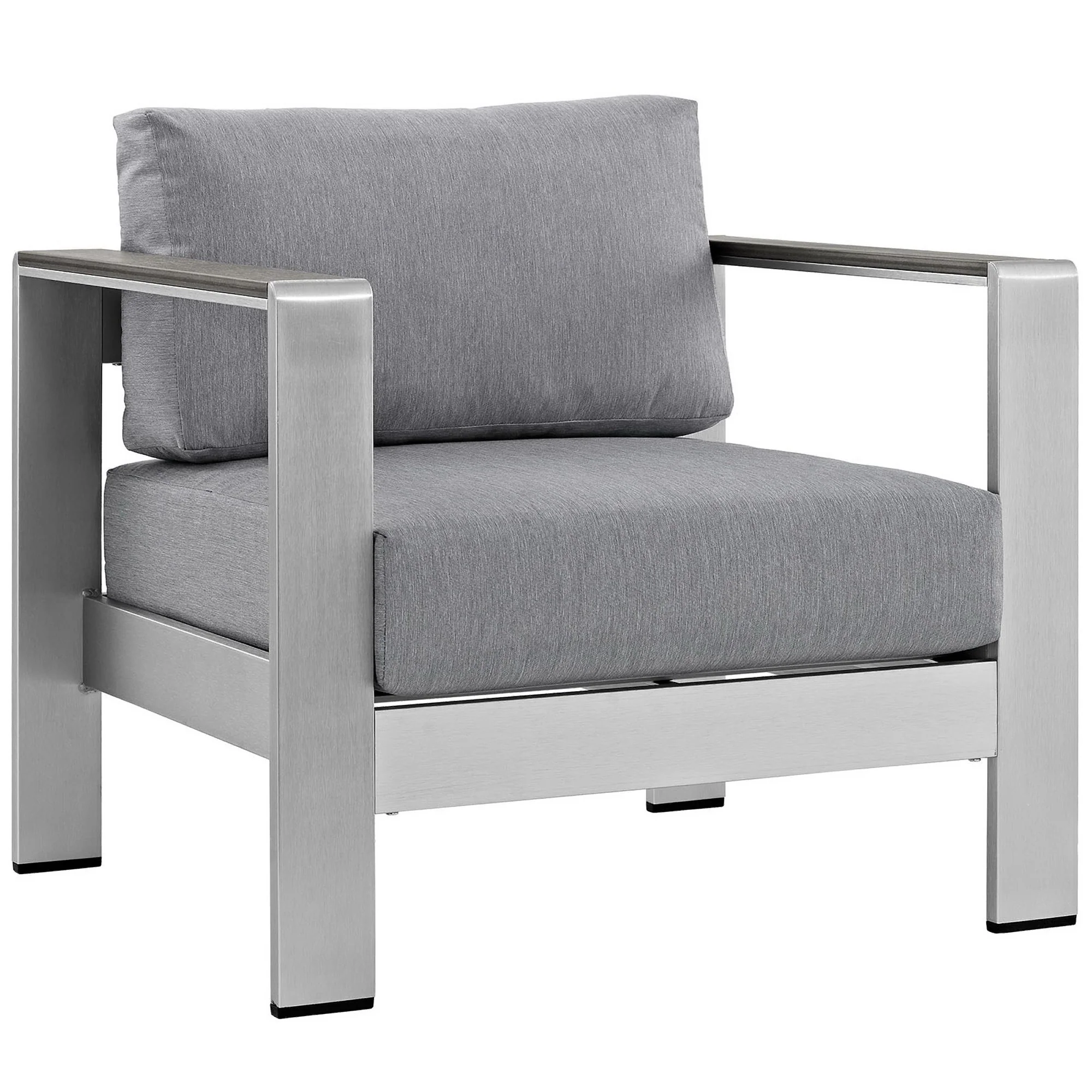 Shore 6 Piece Outdoor Patio Aluminum Sectional Sofa Set - Image 10
