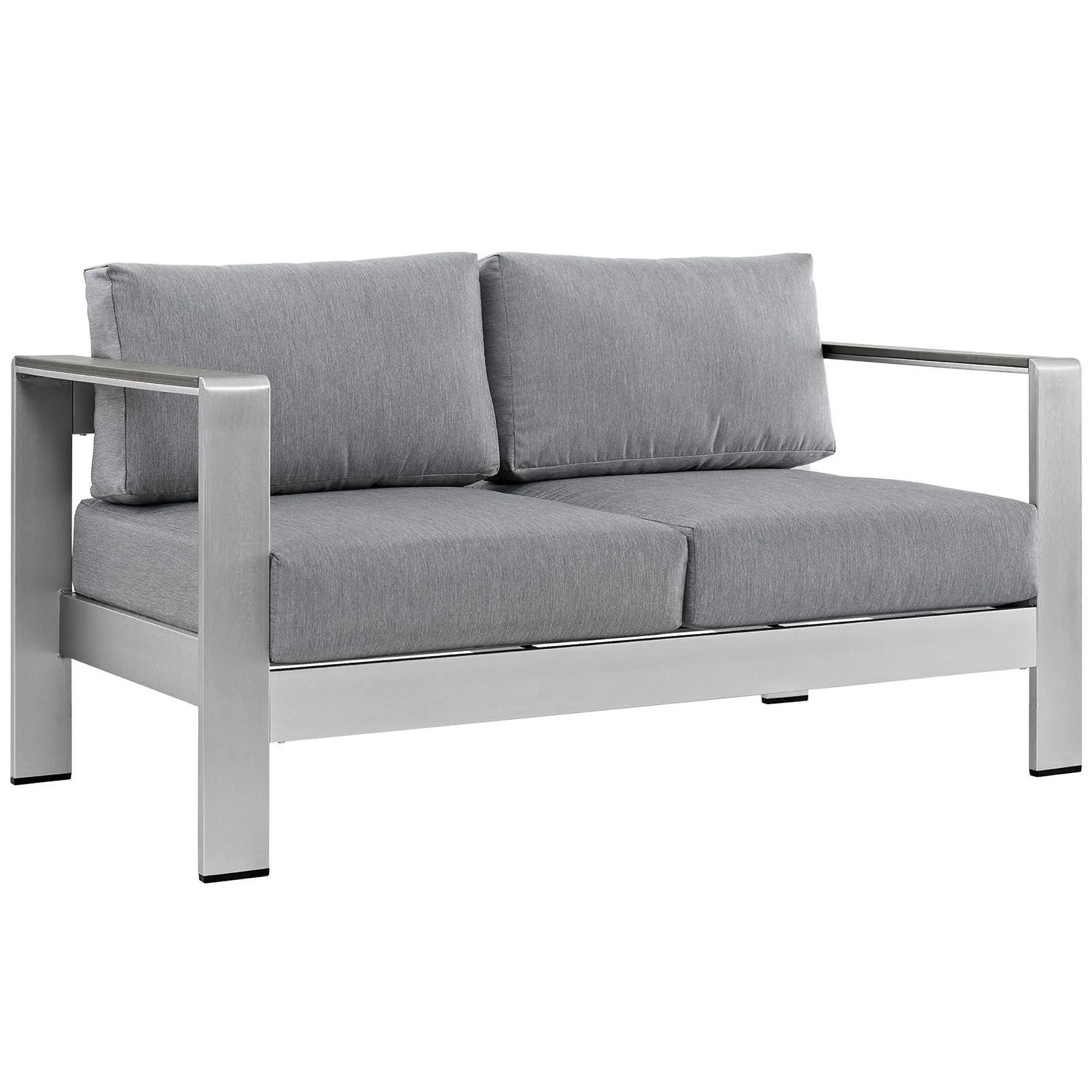 Shore 6 Piece Outdoor Patio Aluminum Sectional Sofa Set - Image 11