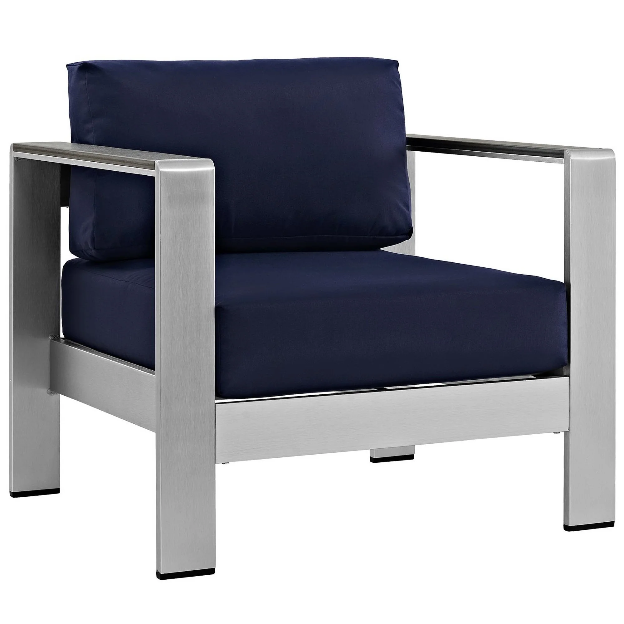 Shore 6 Piece Outdoor Patio Aluminum Sectional Sofa Set - Image 3