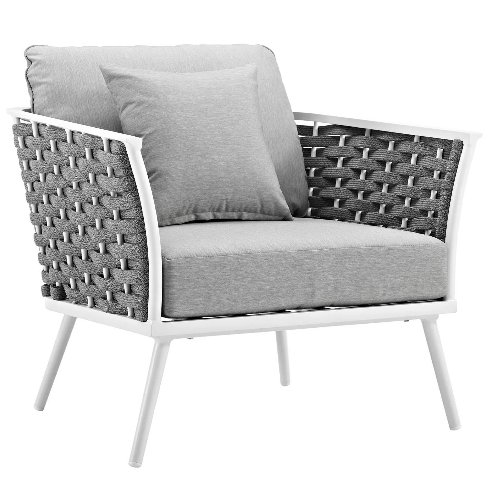 Stance Outdoor Patio Aluminum Armchair Set of 2 by Modway - Image 4