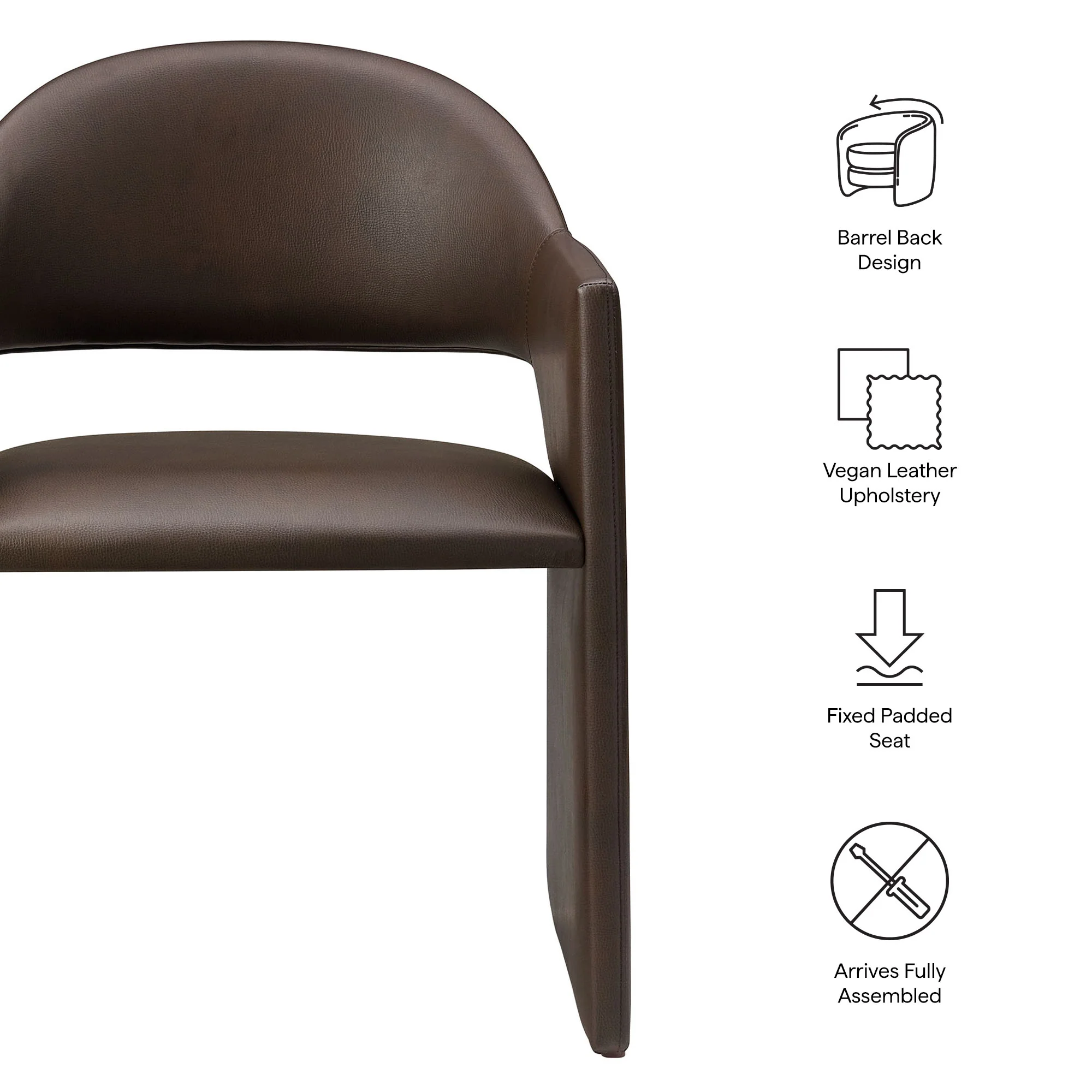 Talia Vegan Leather Dining Armchair by Modway - Image 13