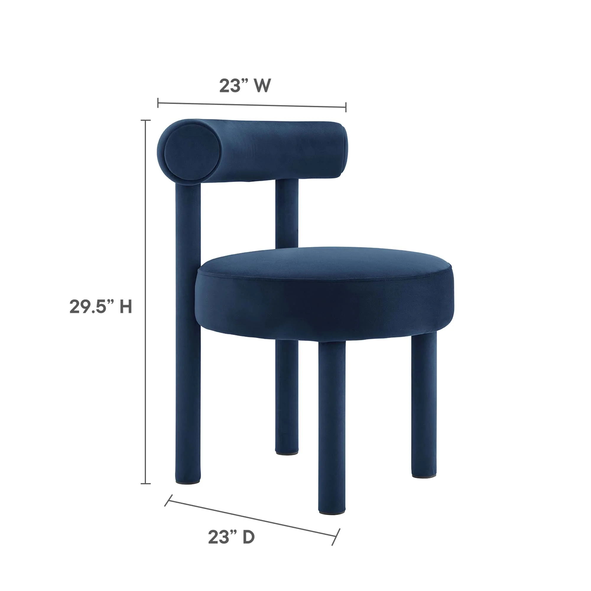 Toulouse Performance Velvet Dining Chair by Modway - Image 3