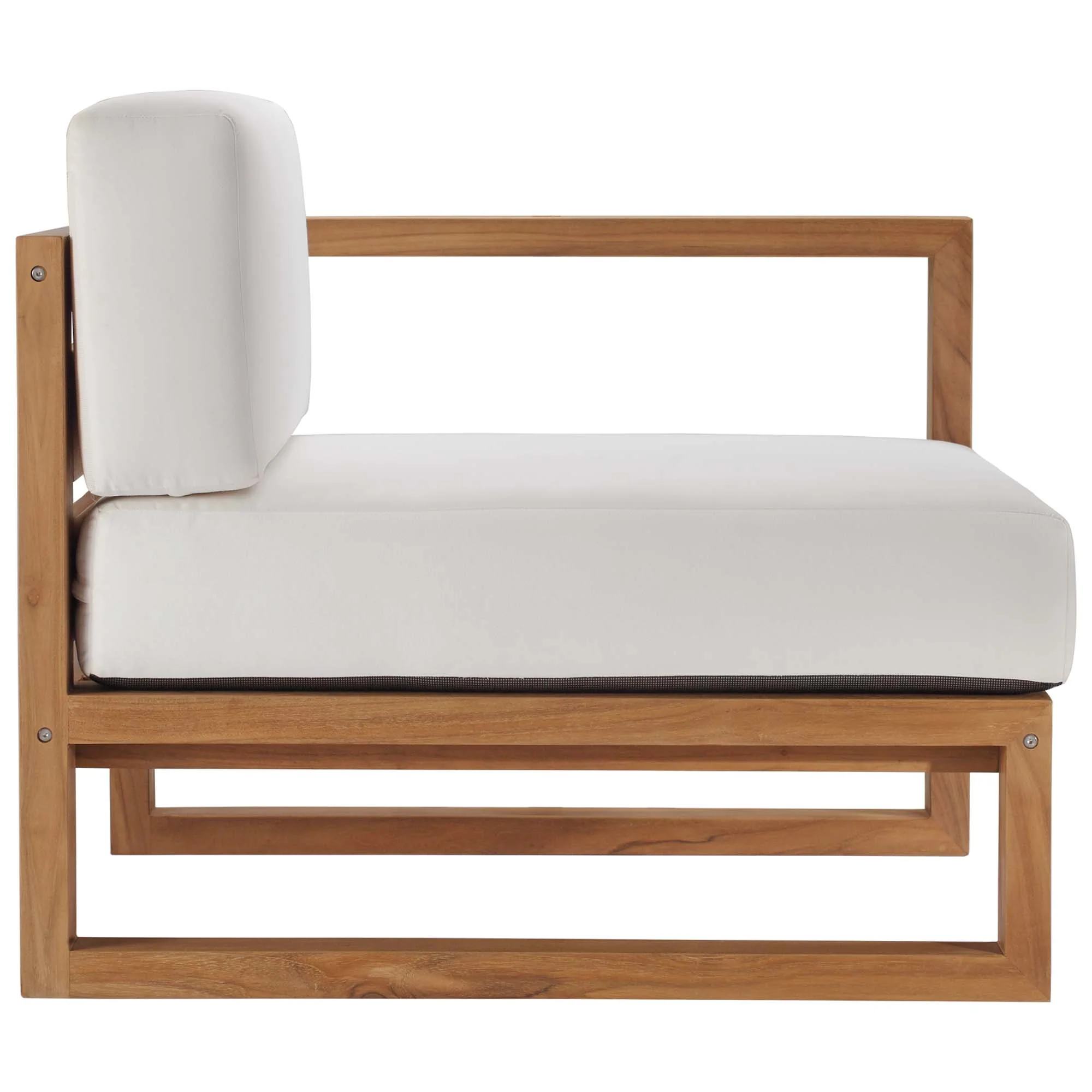 Upland 3-Piece Outdoor Patio Teak Wood Sectional Sofa Set by Modway - Image 5