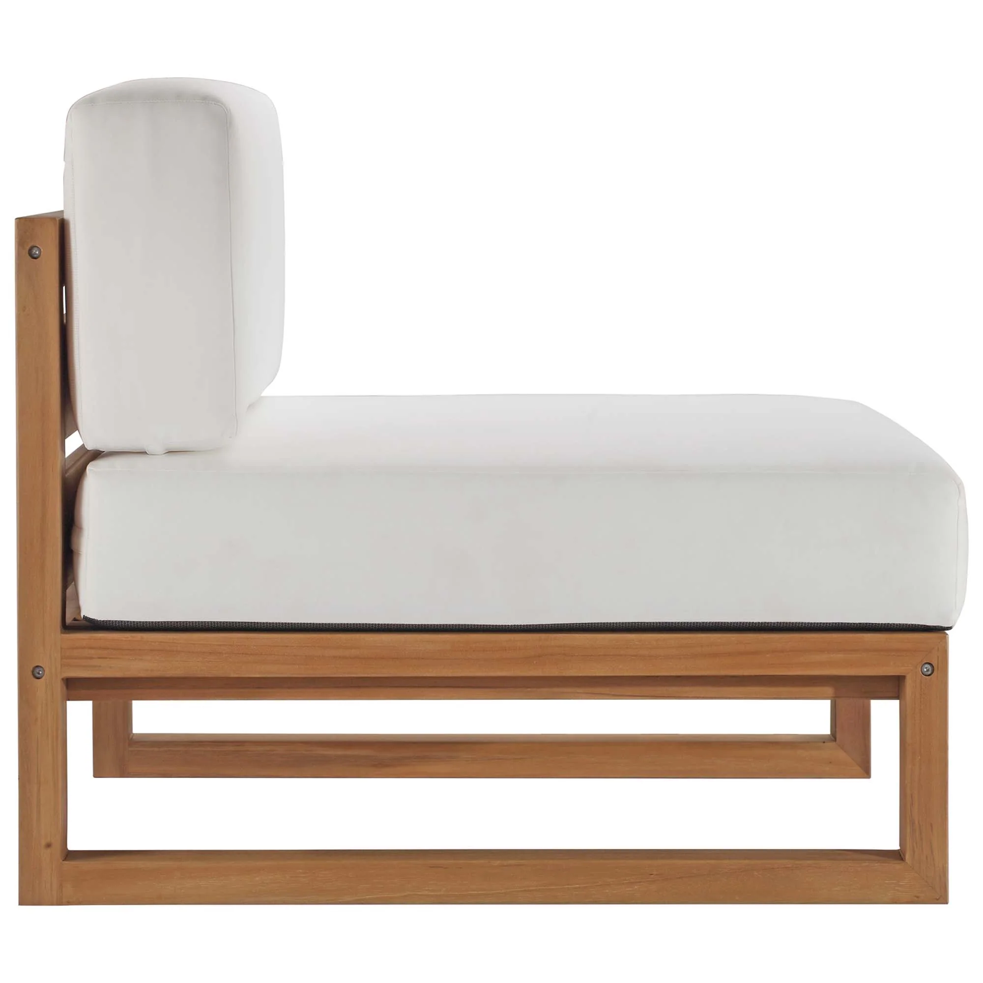 Upland 3-Piece Outdoor Patio Teak Wood Sectional Sofa Set by Modway - Image 7